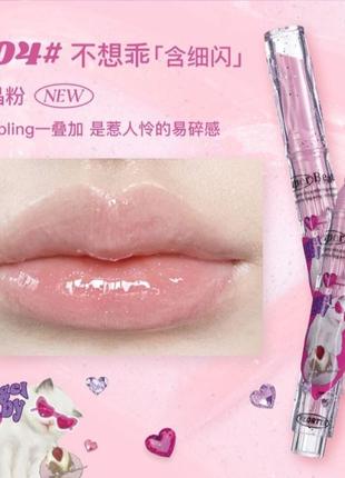 Flortte помада блиск special edition heart shaped lipstick