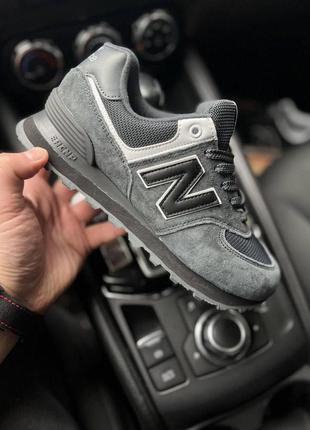 Кроссовки женские new balance 574 dark gray &amp; black