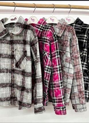 Рубашка в клетку для девочки мальчика рубашка