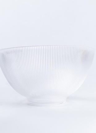 Сервировочная тарелка стеклянная прозрачная тарелка глубокая2 фото