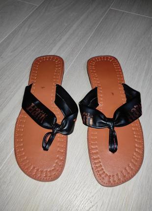 Шлепки шлепанцы вьетнамки ручная работа кожа шкіра