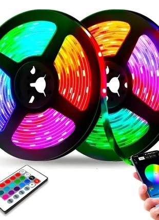 Світлодіодна стрічка led rgb usb app sf-20, самоклейна, 5 м, з пультом дк, на 300 діодів