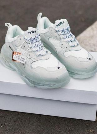 Кросівки triple s clear sole white 37