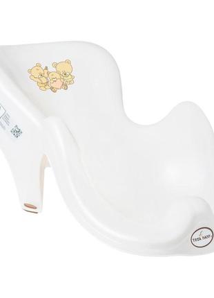 Гірка для купання tega teddy bear antislip bath seat ms-003 nowy-118 white pearl (білий)