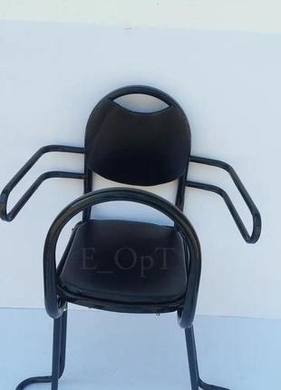 Крісло дитяче (трубчате)велосипедне на багажник зі складною спинкою чорне2 фото