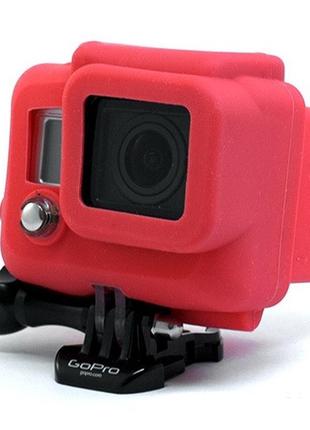 Силіконовий чохол, ніжки для боксерської екшн камери gopro hero 3, 3+, 4, 4+ - червоний (арт. xtgp99)