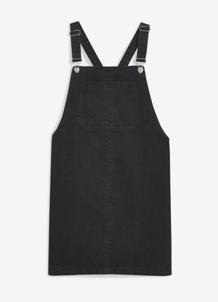Джинсовий сарафан topshop moto bib pocket pinafore dress — s2 фото