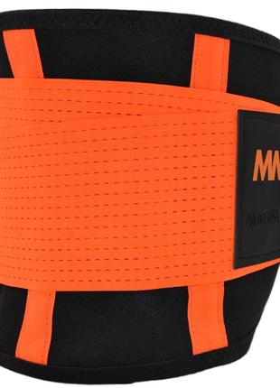 Пояс компресійний madmax mfa-277 slimming belt black/neon orange m5 фото