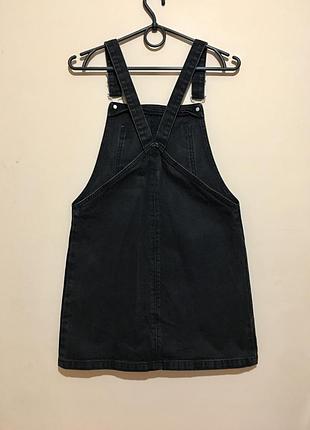 Джинсовий сарафан topshop moto bib pocket pinafore dress — s6 фото