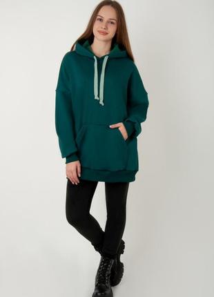 Худи для женщин «oversize» тринтка с начесом