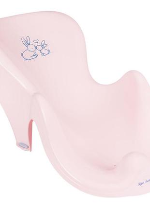 Гірка для купання tega little bunny anti slip bath seat kr-003-104 powder pink (рожевий)