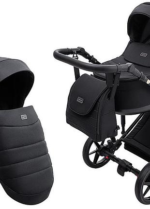 Коляска 2 в 1 adamex locco lux tk-53 черный