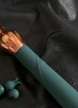 Топ двухсторонний вибратор для стимуляции клитора с вакуумом, зеленый shop