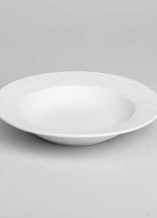 Тарелка суповая керамическая 23 см белая (l02890)