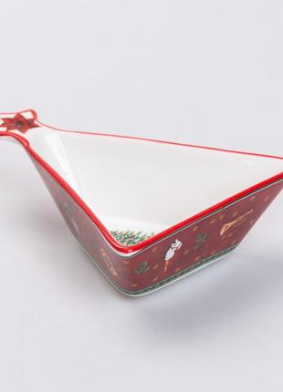 Салатниця у формі ялинки 14.5×12 см новорічна4 фото