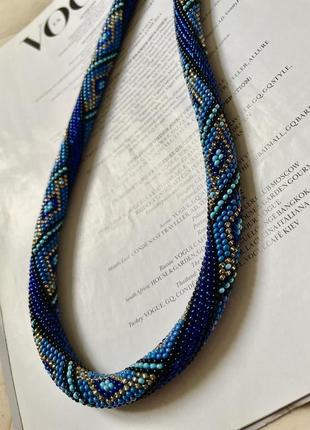 Ожерелье жгут из бисера, жгут из бисера