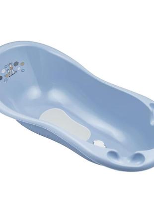 Ванна 100 см з пробкою і антиковзаючим килимком maltex zebra bathtub 100 cm with plug and anti-slip mat 6753_35 blue (блакитний)