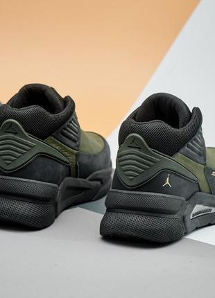 Зимові кросівки хакі чоловічі шкіряні з хутром,напівчеревики олива натуральна...