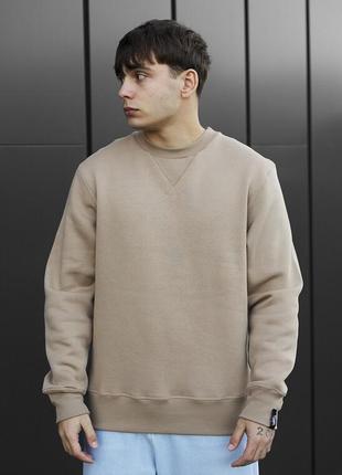 Утеплений світшот staff light brown basic fleece