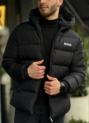 Куртка зимняя мужская hugo boss черная