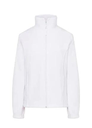 Флисовая кофта для женщин jhk, polar fleece lady, без капюшона, белый батник, размер xs