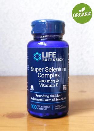 Life extension, суперкомплекс селена с витамином e, 200 мкг, 100 капсул