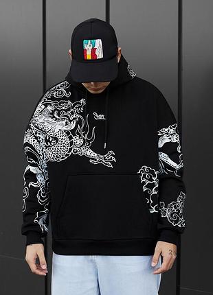 Тепле оверсайз худі staff logo & drago oversize fleece