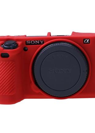 Защитный силиконовый чехол для фотоаппаратов sony a6500 - красный