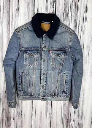 Levi’s пиджак оригинал s размер утепленный  джинсовый levis