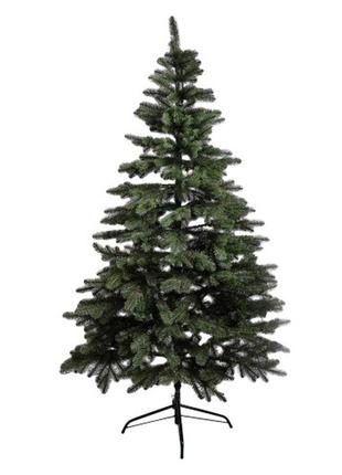 Штучна ялинка лита говерла 2,1 метра зелена, шикарна новорічна ялинка з реалістичною хвою