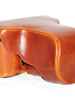 Защитный футляр - чехол для фотоаппаратов fujifilm x-e2, x-e1 - коричневый