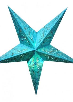 Светильник звезда картонная 5 лучей terq. paisley embd bm