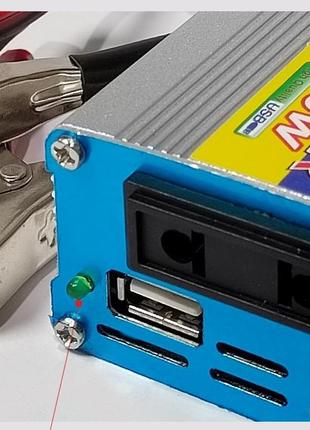 Перетворювач напруги інвертор, автомобільний авто інвертор 12v-220v 220w8 фото