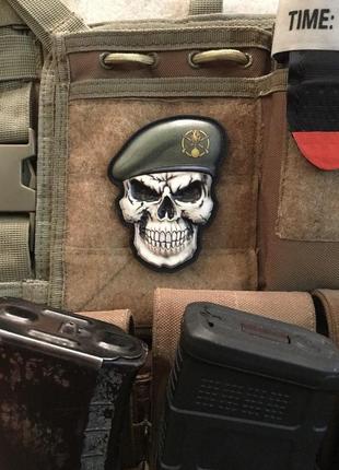 Патч \ шеврон череп в берете механизированных войск