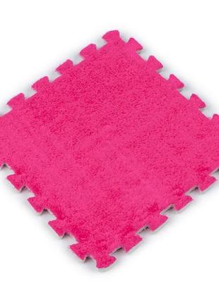 Підлога-пазл плюшевий рожевий 30*30*1cm (d) sw-00002092