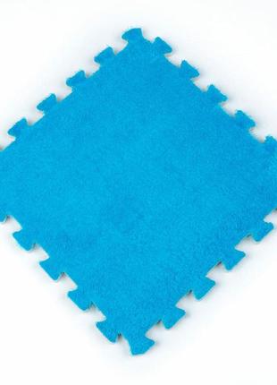 Підлога-пазл плюшевий блакитний 30*30*1cm (d) sw-00002090