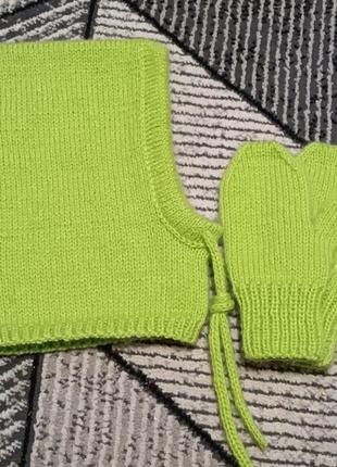 Капор,капюшон,вязаный капор ручной работы