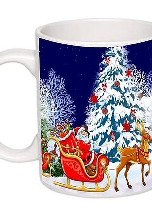 Чашка с принтом "від святого миколая" / кружка з ім'ям "святий миколай" 330мл (колір білий) (16579)