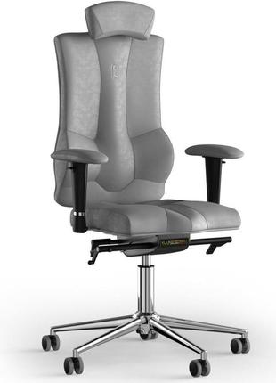 Крісло kulik system elegance антара з підголівником без рядка сріблястий (10-901-bs-mc-0316)