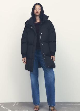 Зимний теплый пуховик zara