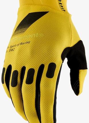 Перчатки ride 100% ridefit glove (yellow), s (8)