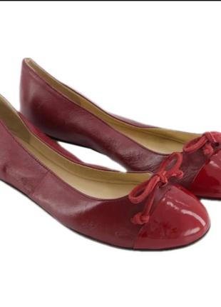 Шкіряні балетки бургунді р.37 устілка 24 см.
