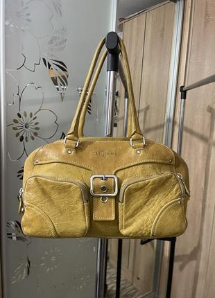 Кожаная сумка carshoe в prada Two