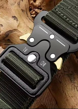 Ремень тактический брючный, пряжка быстросъем cobra цвет зелёный (олива).