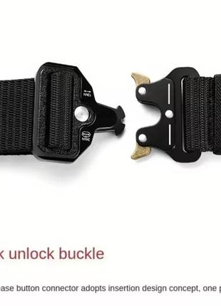 Ремень тактический брючный, пряжка быстросъем cobra цвет зелёный (олива).