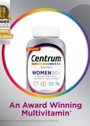Витамины для женщин centrum silver women 50+ (200 таблеток), центрум сильвер3 фото