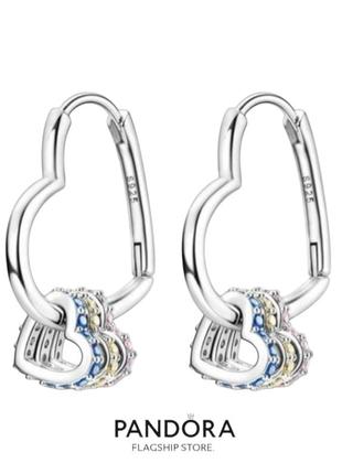 Сережки срібло оригінальні стильні silver_pandora original ♥️ трансформери тип кільця