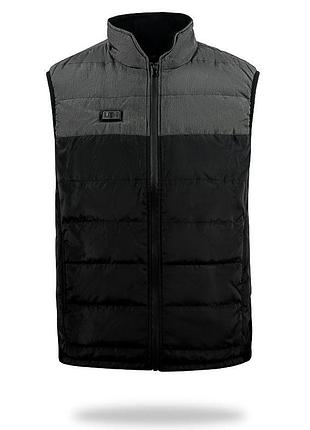 Жилетка з підігріванням 001a usb 4 зони нагрівання black-grey m