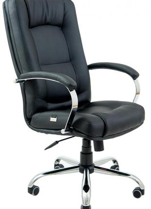 Офісне крісло керівника richman альберто флай 2230 хром м3 multiblock чорне