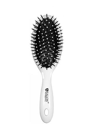 Расческа для волос salon professional массажная овальная 8940 белая